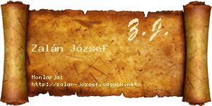 Zalán József névjegykártya